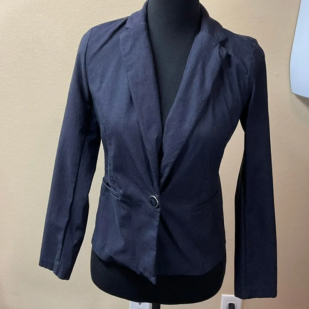 DRESS Barn Stretch Blazer Navy Blue Size Small